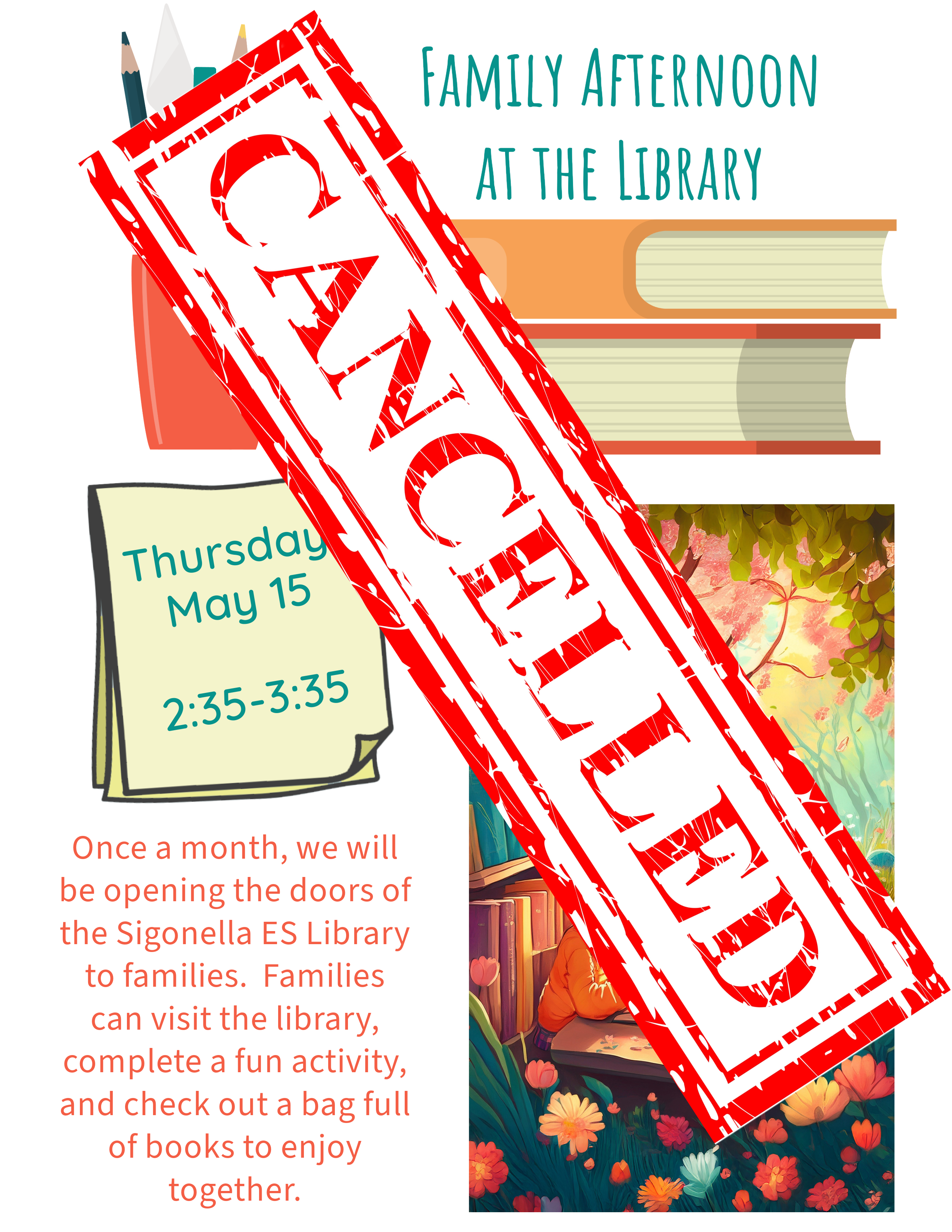Cancelled Family Library Event